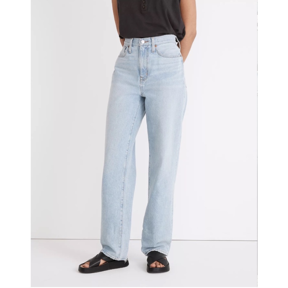 NWT Madewell Baggy Straight Jeans in Berteau Wash